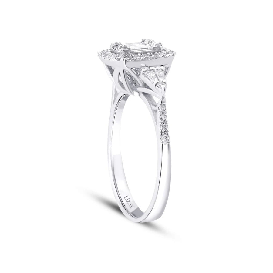 0.43 Carat Diamond Baguette Ring