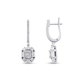 1.18 Carat Diamond Baguette Earrings