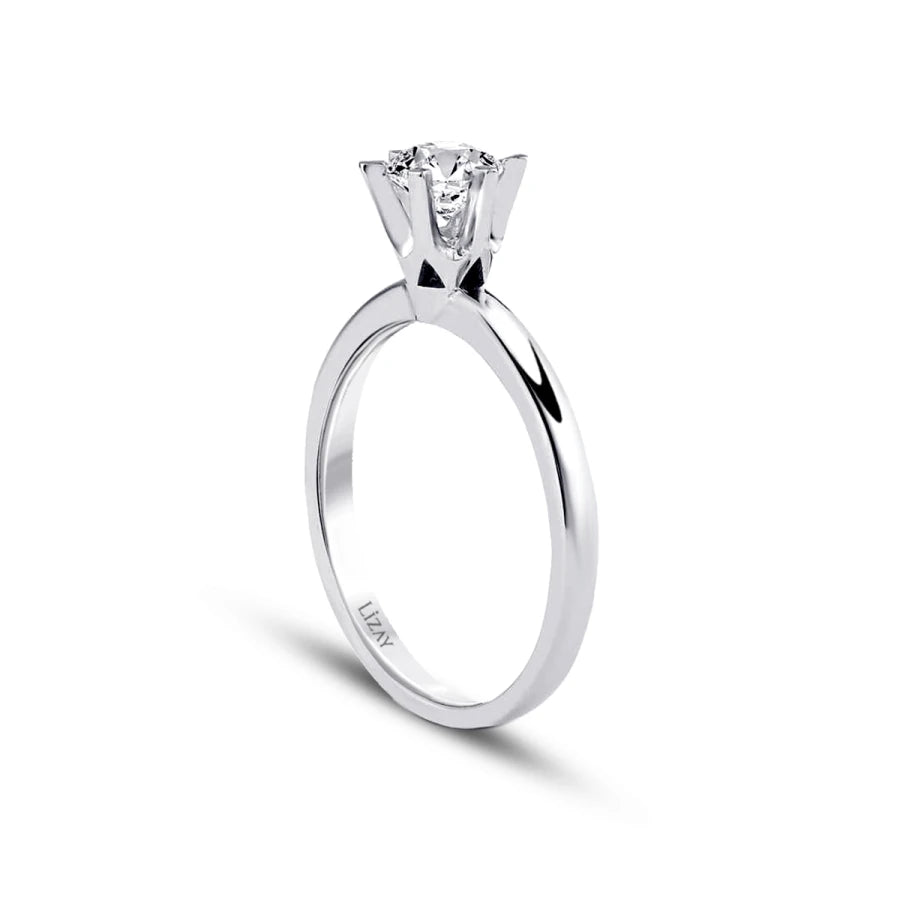 0.50 Carat Diamond Round Solitaire Engagement Ring