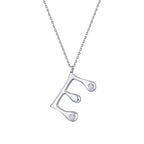 0.04 Carat Diamond E Letter Necklace