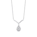 0.20 Carat Diamond Baguette Pear Necklace