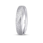 White Gold Textured Wedding Band