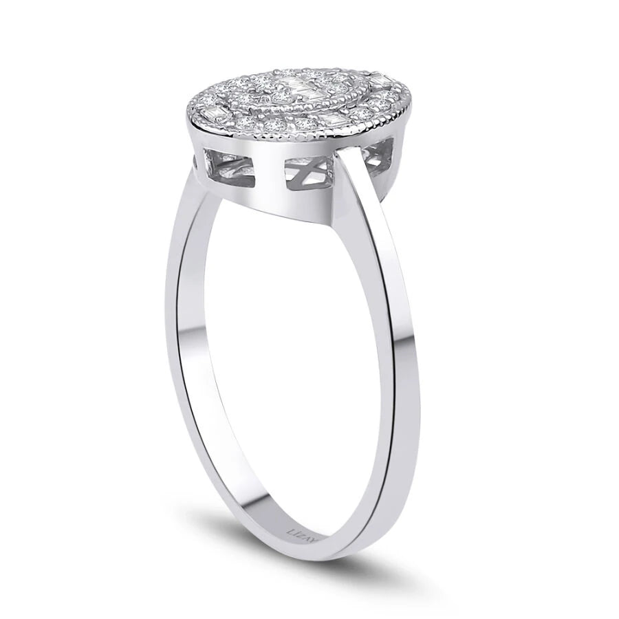 0.19 Carat Diamond Baguette Ring