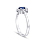 0.39  Carat Diamond Sapphire Ring