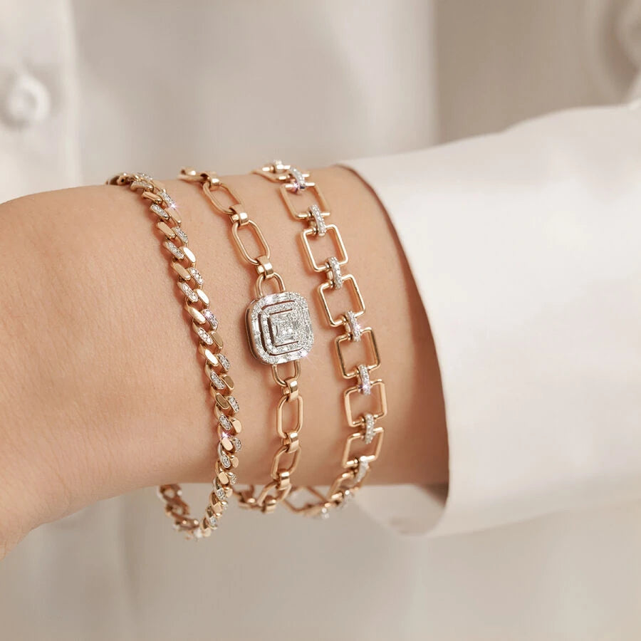 0.61 Carat Diamond Baguette Bracelet