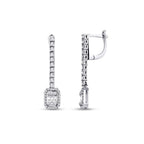 0.99 Carat Diamond Baguette Earrings