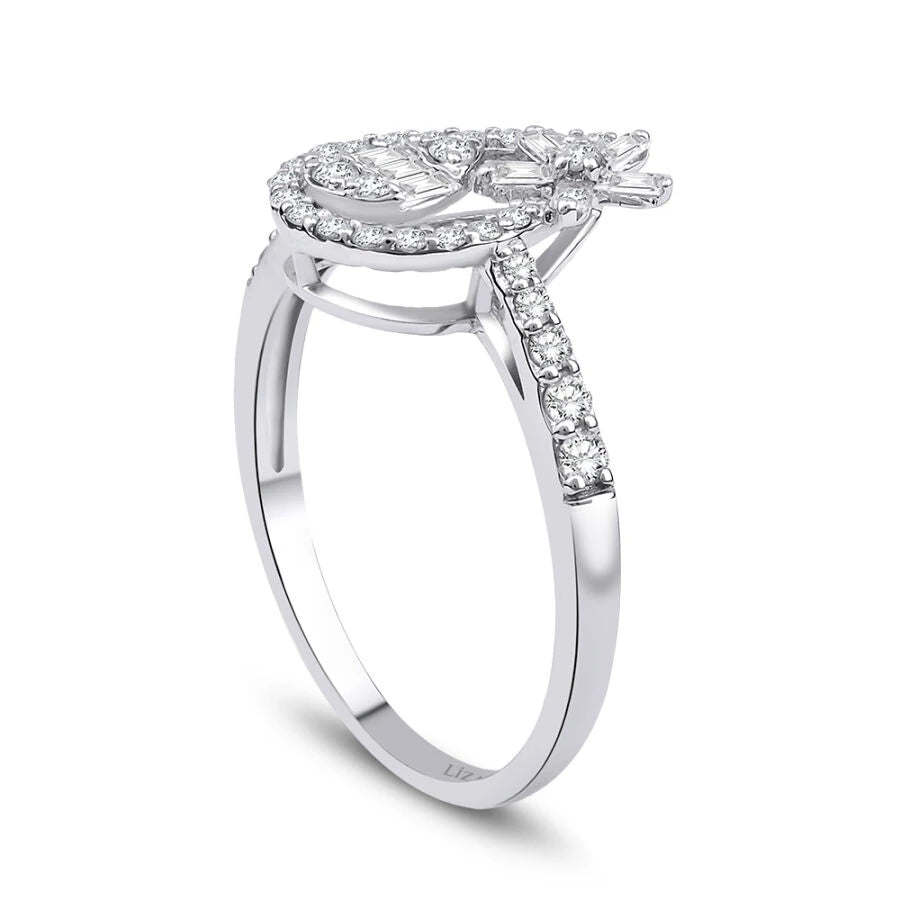 0.46 Carat Diamond Baguette Ring