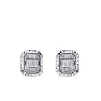 0.17 Carat Diamond Baguette Earrings