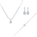 Gold Pear Stone Wedding Set