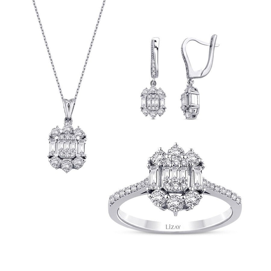 2.28 Carat Diamond Baguette Set