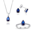 3.09 Carat Diamond Sapphire Set