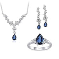 3.22 Carat Diamond Sapphire Set