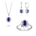 4.01 Carat Diamond Sapphire Set
