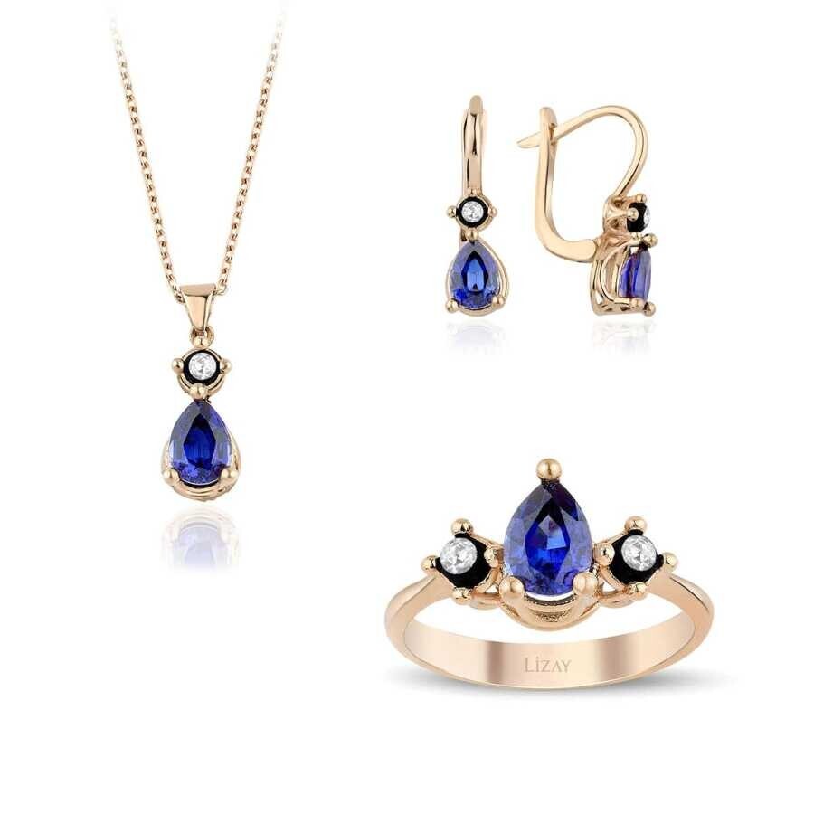 4.58 Carat Diamond Sapphire Set