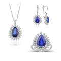 15.73 Carat Diamond Sapphire Set