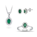 2.35 Carat Diamond Emerald Set