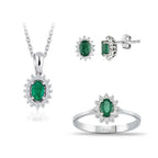 2.35 Carat Diamond Emerald Set