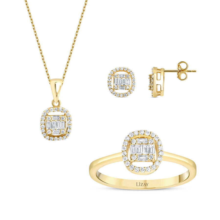 0.66 Carat Diamond Baguette Set