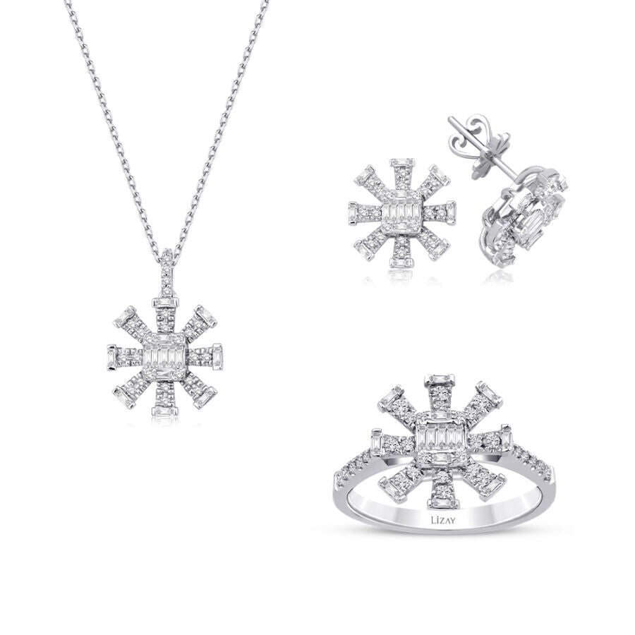 0.97 Carat Diamond Baguette Set