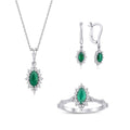 2.04 Carat Diamond Emerald Set