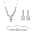 1.58 Carat Diamond Baguette Flower Set