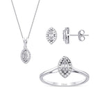 0.21 Carat Diamond Pear Baguette Set