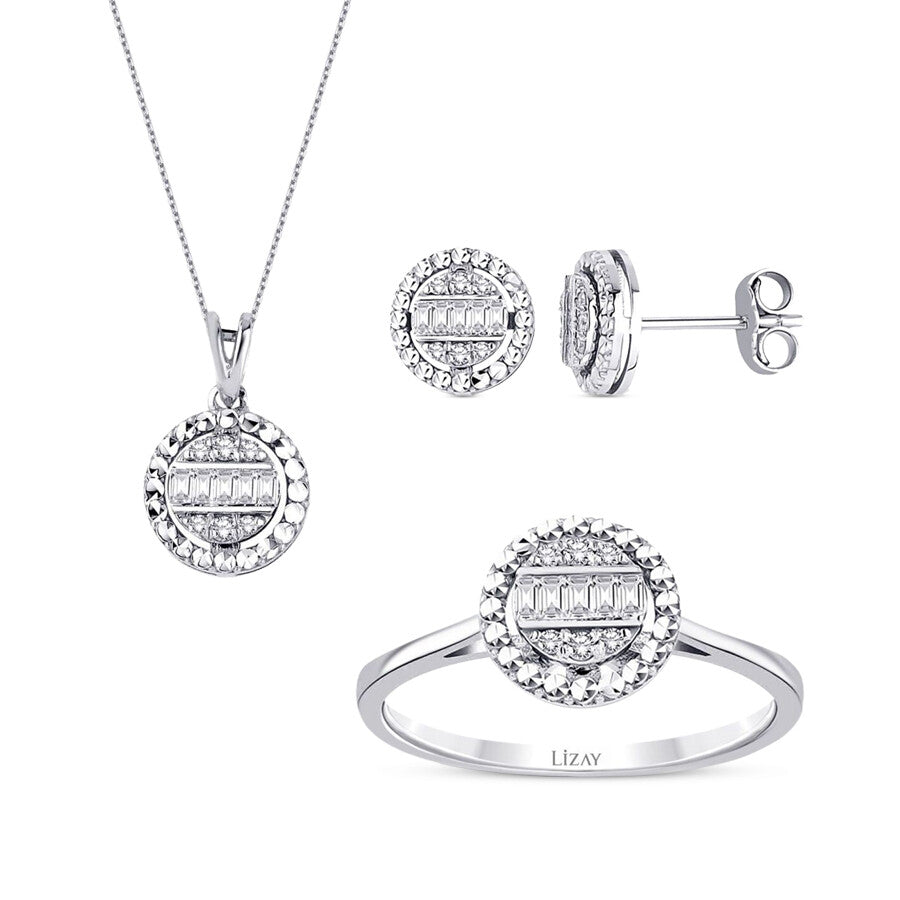 0.39 Carat Diamond Baguette Set