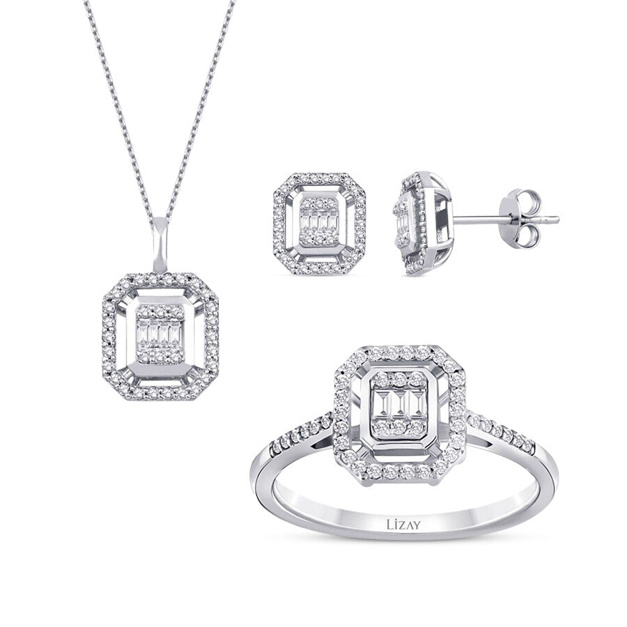 0.56 Carat Diamond Baguette Set