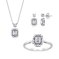 0.18 Carat Diamond Effect Baguette Set