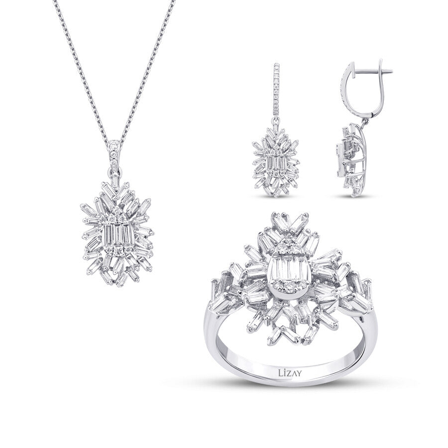 2.83 Carat Diamond Baguette Set