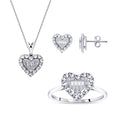 0.40 Carat Diamond Baguette Heart Set