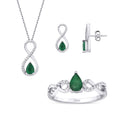1.61 Carat Diamond Emerald Set