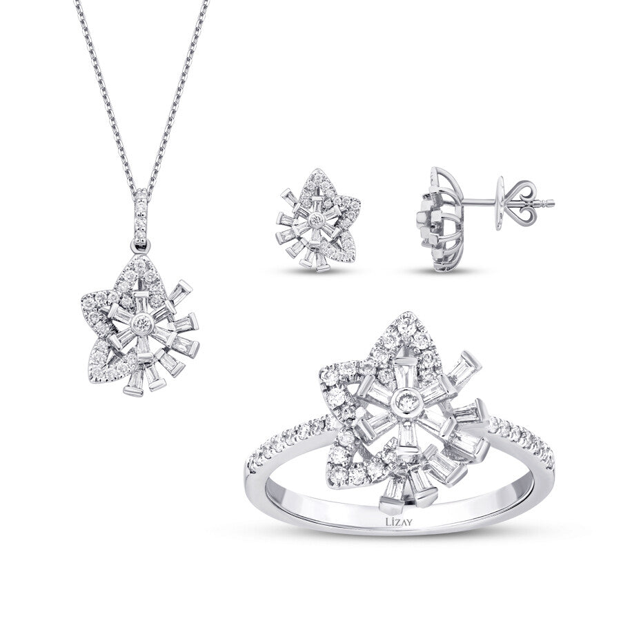 0.94 Carat Diamond Baguette Star Set