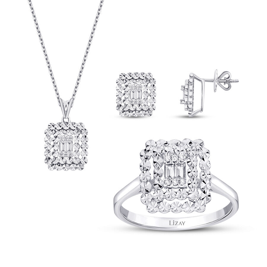0.35 Carat Diamond Baguette Set