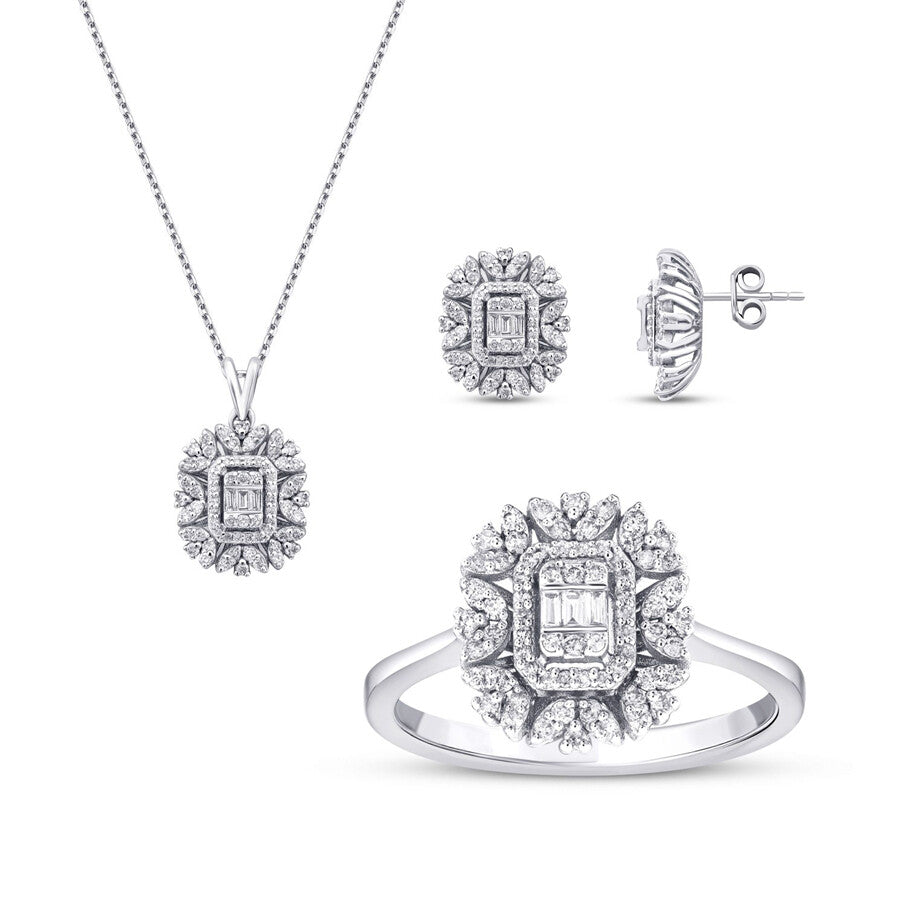 1.25 Carat Diamond Baguette Set