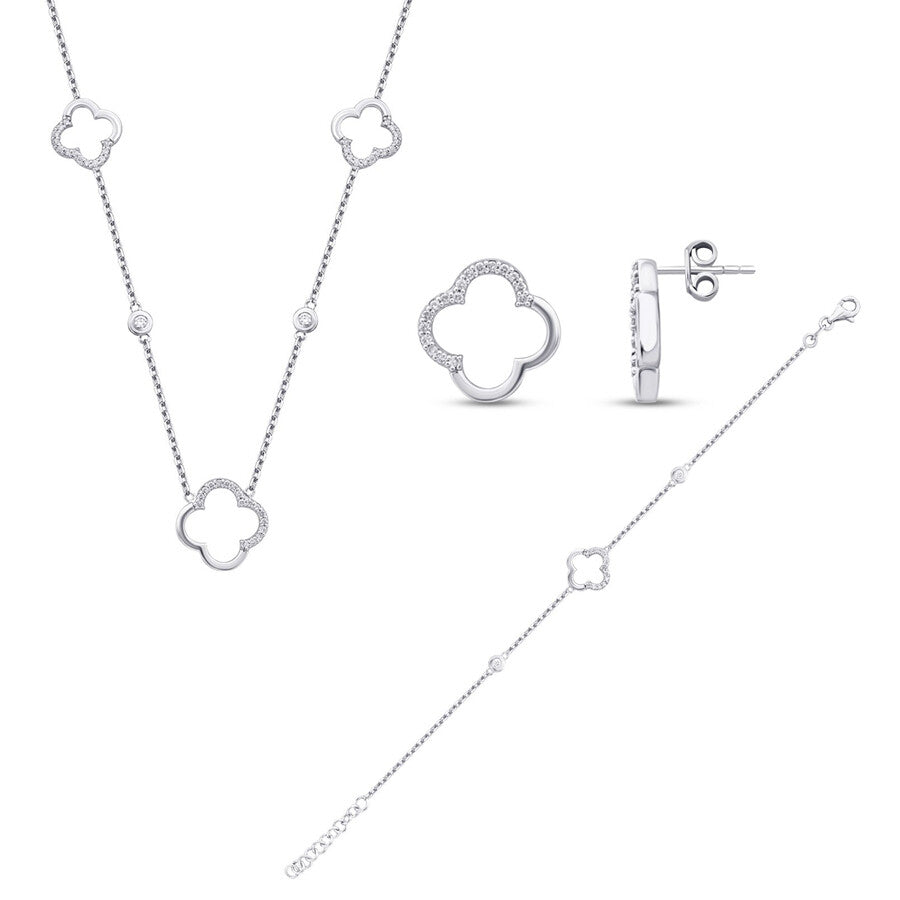 0.51 Carat Diamond Clover Set