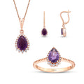 2.45 Carat Diamond Amethyst Set