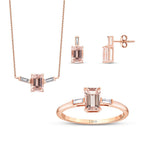 2.65 Carat Diamond Morganite Set