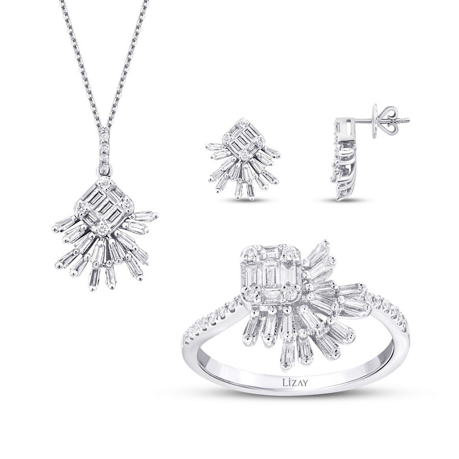 1.28 Carat Diamond Baguette Set