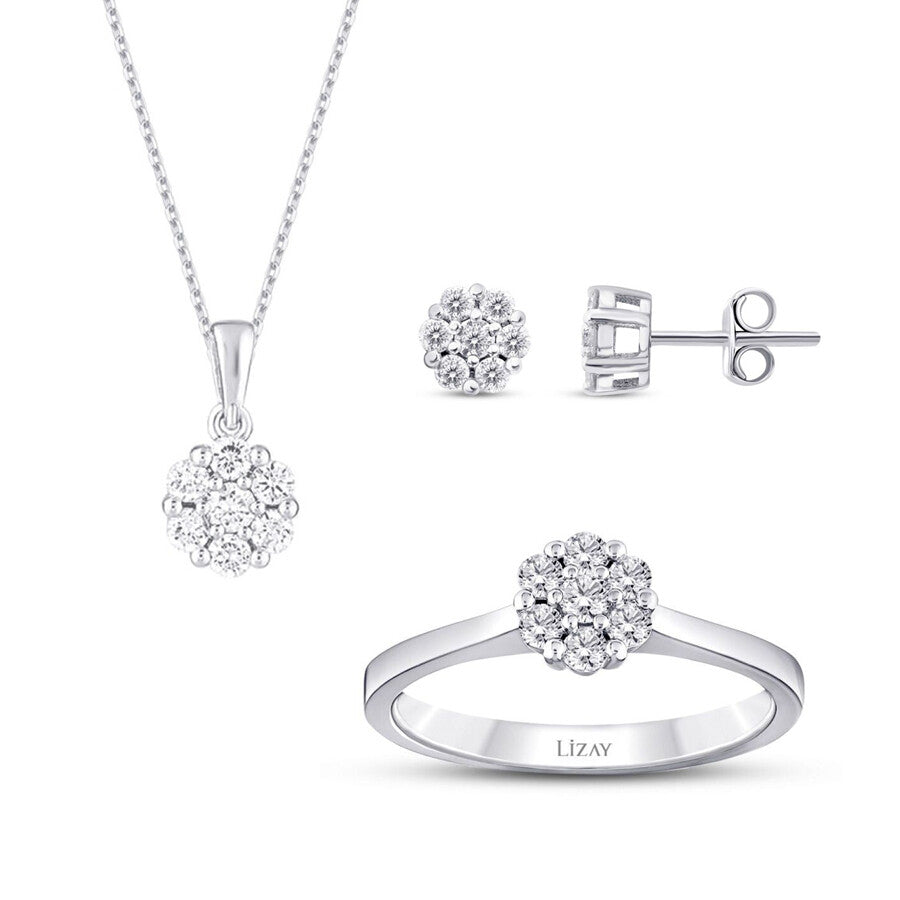 0.88 Carat Diamond Trend Flower Set